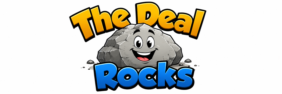 theDealRocks.com cartoon rock logo