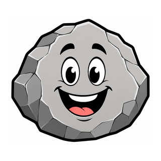 theDealRocks.com smiling rock mascot